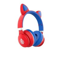 Бездротові навушники LED з котячими вушками LED031 Червоний - Синій Бездротові навушники LED з котячими вушками LED031 Червоний - Синій