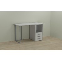 Комп'ютерний стіл Ferrum-decor Отто 75x120x60 сірий ДСП Біле 16мм