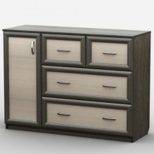 Комод Тиса Мебель АКМ-39 2 Венге Дуб молочний 90x60x120 см