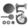 Душова колона зі змішувачем Mixxus NOX-009-J Black SUS304 (MI5751)