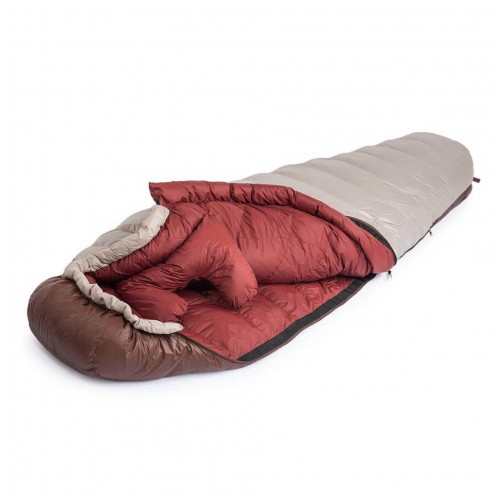 Спальний мішок з натуральним пухом Naturehike Snowbird NH20YD001 L 205x80 см Коричневий (2241557739)