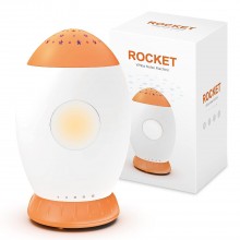 Генератор білого шуму для дитини Ракета A1 З мелодіями та проектором зоряного неба.