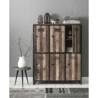 Шафка для зберігання в стилі Loft NS-2260 1630x1200x400 мм Черный Шафка для зберігання в стилі Loft NS-2260 1630x1200x400 мм Черный