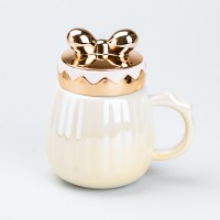 Кружка керамічна TS Kitchen Life 500 мл із кришкою жовтий градієнт (HP7194Y)