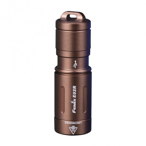 Ручний міні-ліхтарик Fenix E02R 200 лм Micro USB Коричневий Ручний міні-ліхтарик Fenix E02R 200 лм Micro USB Коричневий