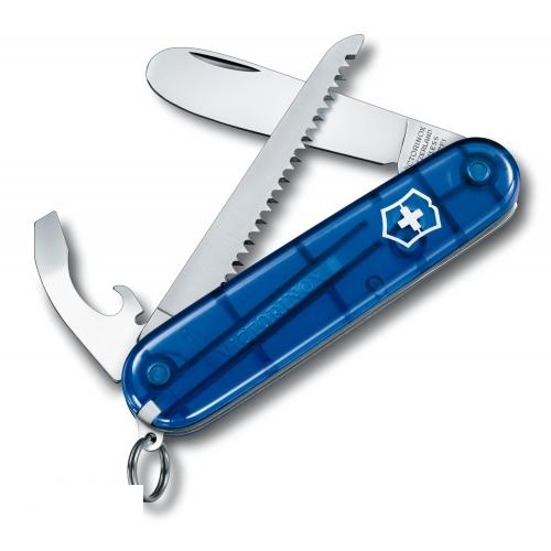 Складаний дитячий ніж Victorinox My First 84 мм напівпрозорий Синій (0.2373.Т2) Складаний дитячий ніж Victorinox My First 84 мм напівпрозорий Синій (0.2373.Т2)