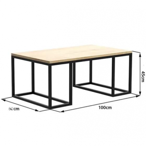 Журнальний столик GoodsMetall у стилі Лофт 1000х600х450 ЖС1197