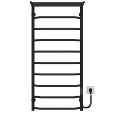 Рушникосушарка електрична Трапеція з полицею П10 500х1100 Deffi Чорний JD03 (C.TP.110.50.10.E.B.R.1)