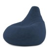 Крісло Мішок Груша Замша 120х85 Студія Комфорту Стандартний розмір синій