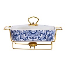 Мармітниця YIWU 1 л Біло-синій (SA1107-S)