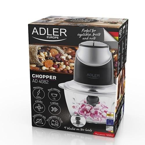 Чоппер кухонний Adler AD-4082 скляна чаша 1,2 л Чоппер кухонний Adler AD-4082 скляна чаша 1,2 л