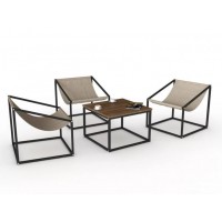 Набір крісел з журнальним столиком GoodsMetall  Набір крісел з журнальним столиком GoodsMetall