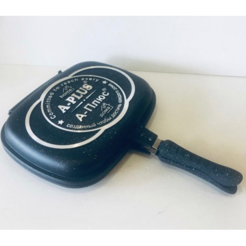 Сковорідка - гриль A-plus FP1502 двостороння 32 см Black (300078BL) Сковорідка - гриль A-plus FP1502 двостороння 32 см Black (300078BL)