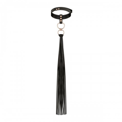 Нашийник с флогером Rosy Gold - Collar with Flogger - Black