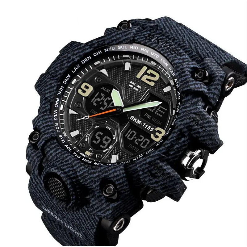 Чоловічий годинник Skmei Hamlet 1155 Темний джинс