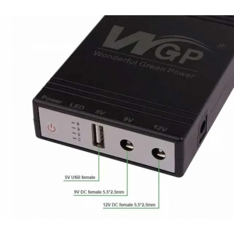 Джерело безперебійного живлення XoKo WGP 8800mAh 5-12V XK-WGP-8800 Чорний (2388202376)