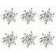 Набір кілець для серветок Сніжинки Мальва Сріблястий 6 шт