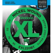 Струни для бас-гітари D’Addario EXL220BT Balanced Tension Nickel Wound Super Light 4-String Bass 40/95