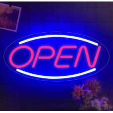 Неонова світлодіодна вивіска Angel Відкрито OPEN 45*22 см