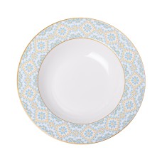 Тарілка супова YIWU Ethnic 21.5 см Білий (HP-7-739)