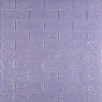 3D панель самоклеюча цегла Світло-фіолетова 700x770x3мм (015-3) Sticker Wall SW-00000574