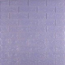 3D панель самоклеюча цегла Світло-фіолетова 700x770x3мм (015-3) Sticker Wall SW-00000574