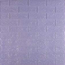 3D панель самоклеюча цегла Світло-фіолетова 700x770x3мм (015-3) Sticker Wall SW-00000574