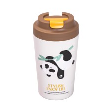 Термочашка з керамічною колбою YIWU Panda 380 мл Коричневий (HP-14-12BR)