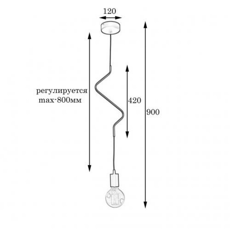 Світильник підвісний на одну лампу MSK Electric Storm NL 1442