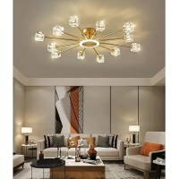 Світлодіодна люстра No Brand Нептун 8810-B Золотистий