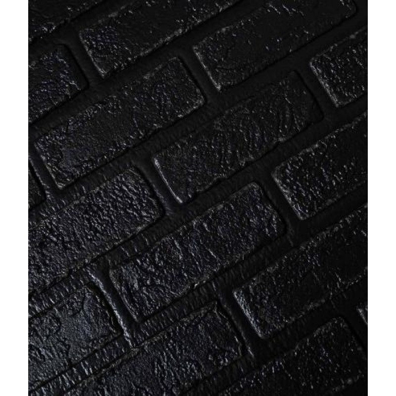 Самоклеюча декоративна 3D панель Loft-Expert цегла деко графіт 700x700x5 мм