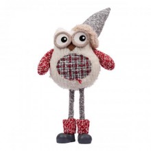 Новорічна м'яка іграшка Novogod'ko «Сова в ковпачку» 42 см 974009