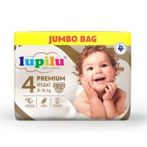 Підгузники Lupilu Premium JUMBO BAG Maxi 4 8-16 кг 92 шт в інтернет супермаркеті PbayMarket!