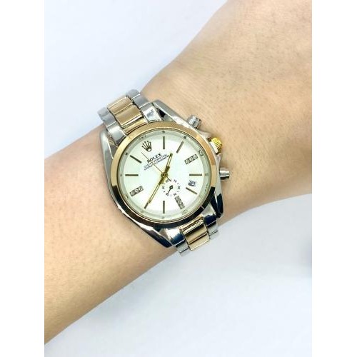 Наручний годинник жіночий No Brand Rolex Золотисто-срібний (IBW900SYO) Наручний годинник жіночий No Brand Rolex Золотисто-срібний (IBW900SYO)