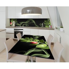 Наклейка 3Д вінілова на стіл Zatarga «Кавова гілка» 600х1200 мм для будинків, квартир, столів, кав'ярень, кафе