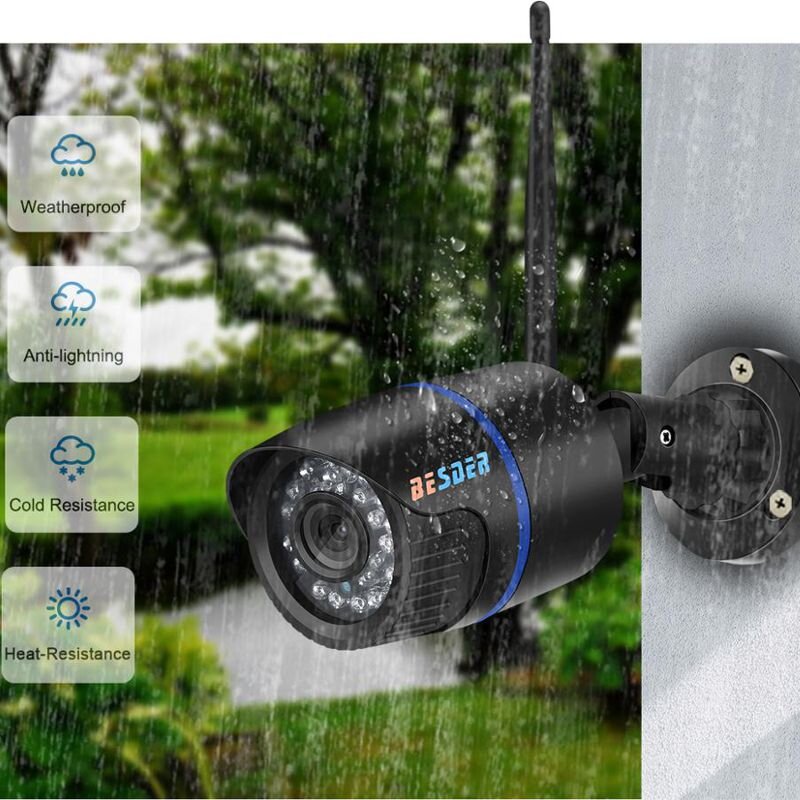 Wifi камера відеоспостереження бездротова вулична Besder JW201, 2 мегапікселя, HD 1080P, SD до 64 Гб