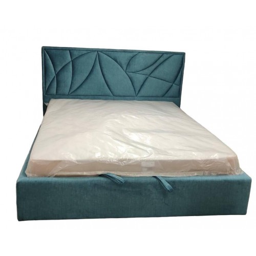 Ліжко двоспальне BNB Aurora Premium 140 х 190 см Simple З додатковою металевою цільнозварною рамою Синій