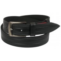 Шкіряний ремінь Skipper 110-130 x 3.8 см Чорний (1122-38)
