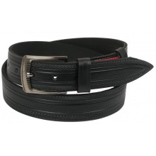 Шкіряний ремінь Skipper 110-130 x 3.8 см Чорний (1122-38)