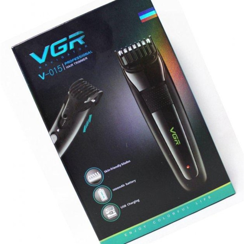 Машинка акумуляторна для стрижки VGR V-015 Чорний