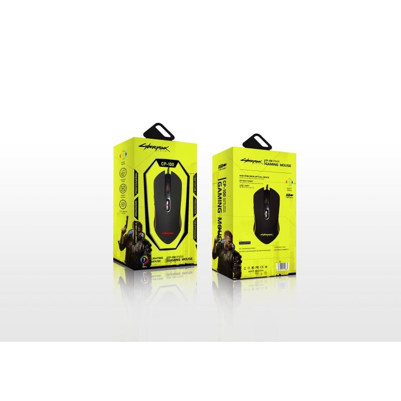 Ігрова провідна миша CYBERPUNK 100CP USB 3200 DPI 7 кнопок Чорний DL 96490