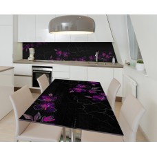 Наклейка 3Д вінілова на стіл Zatarga «Неонові квіти» 650х1200 мм (Z184131/1st)