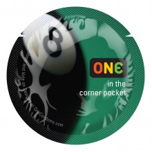 Презерватив ONE Color Sensations - ONE is the corner pocket (Black) 1 шт