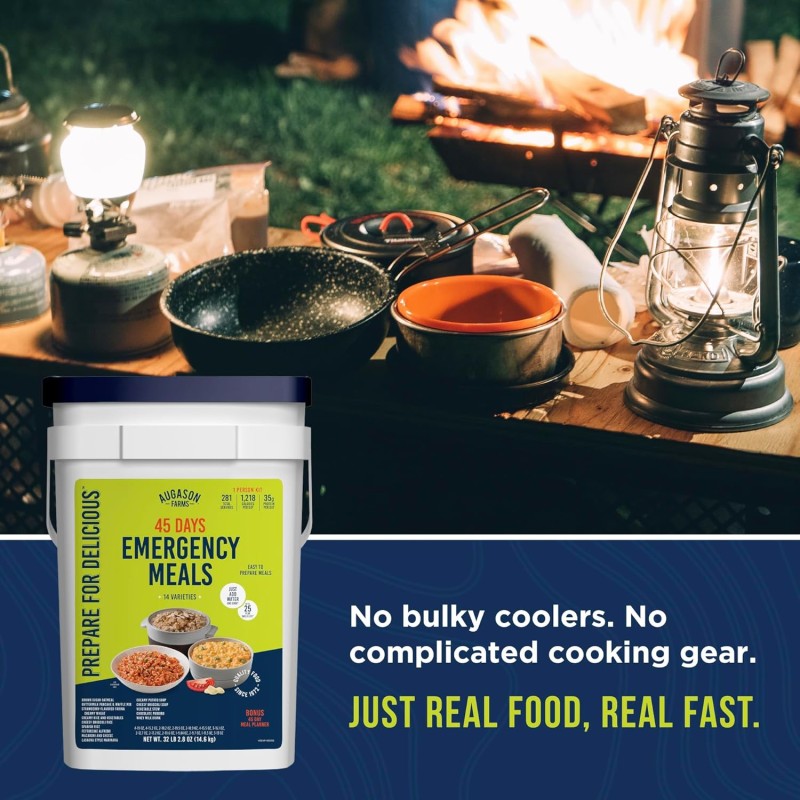 Аварійний раціон харчування на 45 днів з великим терміном придатності 25 років Augason farms, 281 порцій