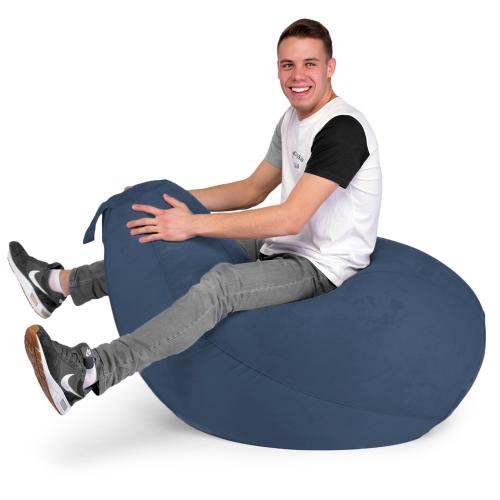 Крісло Мішок Груша Замша 150х100 Студія Комфорту Великий синій Крісло Мішок Груша Замша 150х100 Студія Комфорту Великий синій