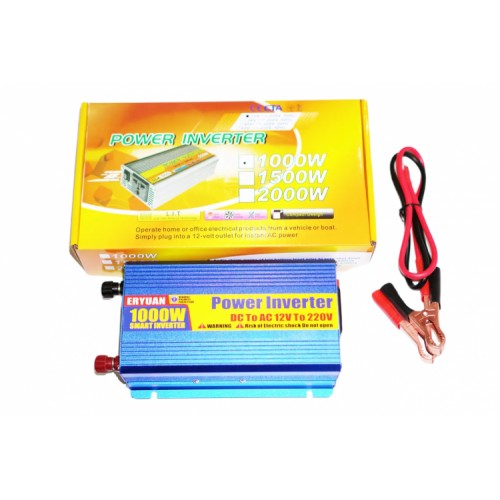 Перетворювач напруги інвертор Eryuan 1000W DC/AC 12V-220V Blue (3_02574)