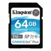 Карта пам'яті SDXC 64 GB UHS-I/U3 Class 10 Kingston Canvas Go! Plus R170/W70MB/s (SDG3/64GB) в інтернет супермаркеті PbayMarket!