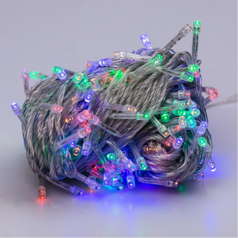 Гірлянда Lugi Нитка 400 LED довжина 18м прозора мультиколор (W400LEDML)