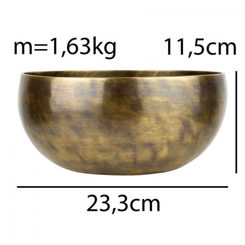 Тибетська співоча чаша Singing bowl Ручна холодна ковка 23,3/23,3/11,5 см Бронзовий (27410) в інтернет супермаркеті PbayMarket!