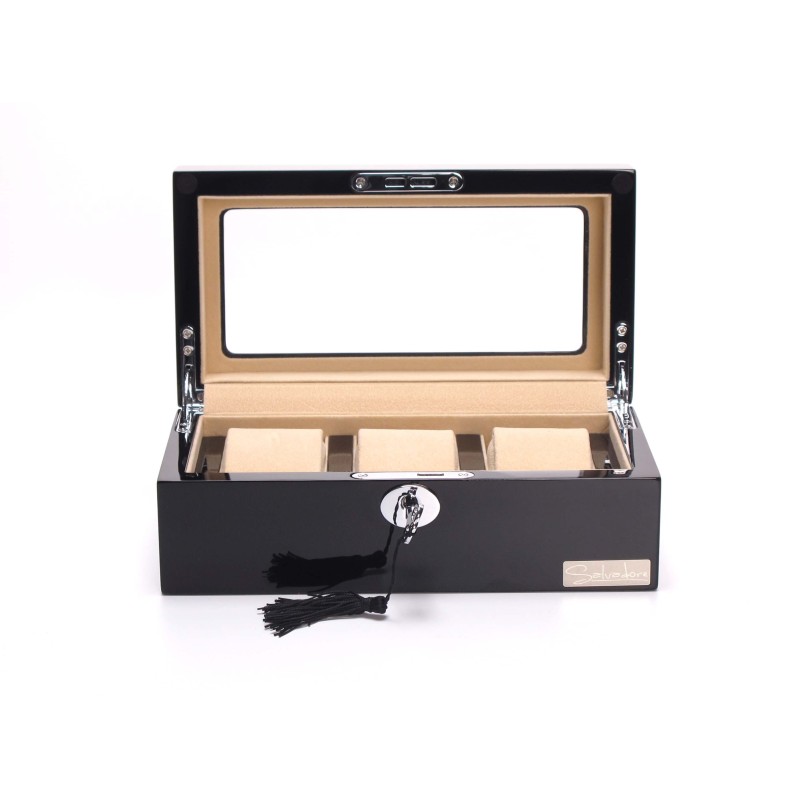 Шкатулка для зберігання годинників Salvadore WB/3085/3.BC Чорний